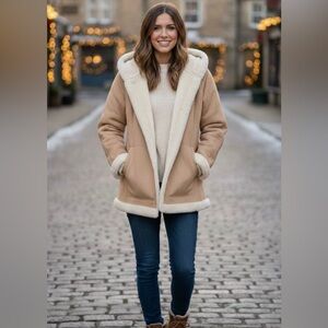 Gorgeous‎ Mackintosh New England Tan Suede Style Jacket with shearling lining
